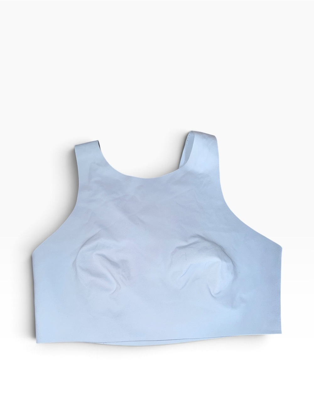 aerie Powder Blue Seamless High-Neck Crop Sports Bra